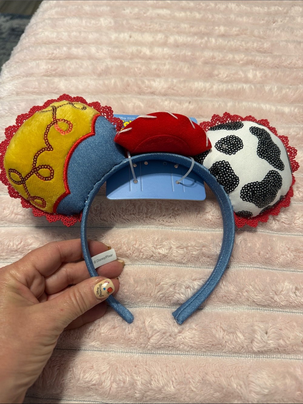 Disney Jessie Cowgirl Ear Headband - Yellow, Red, Blue, Black & White